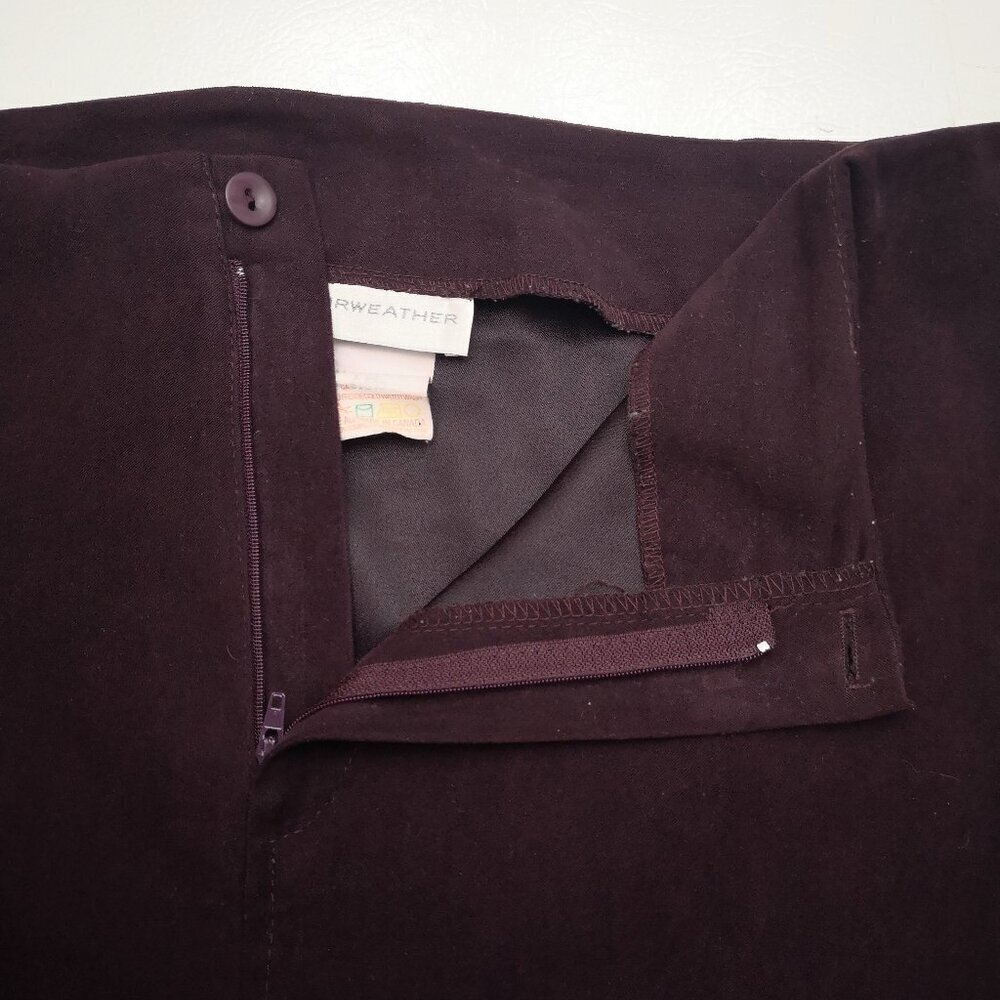 Fairweather Ladies Size 12 Burgundy Made in Canada Maxi Skirt - Picture 5 of 9